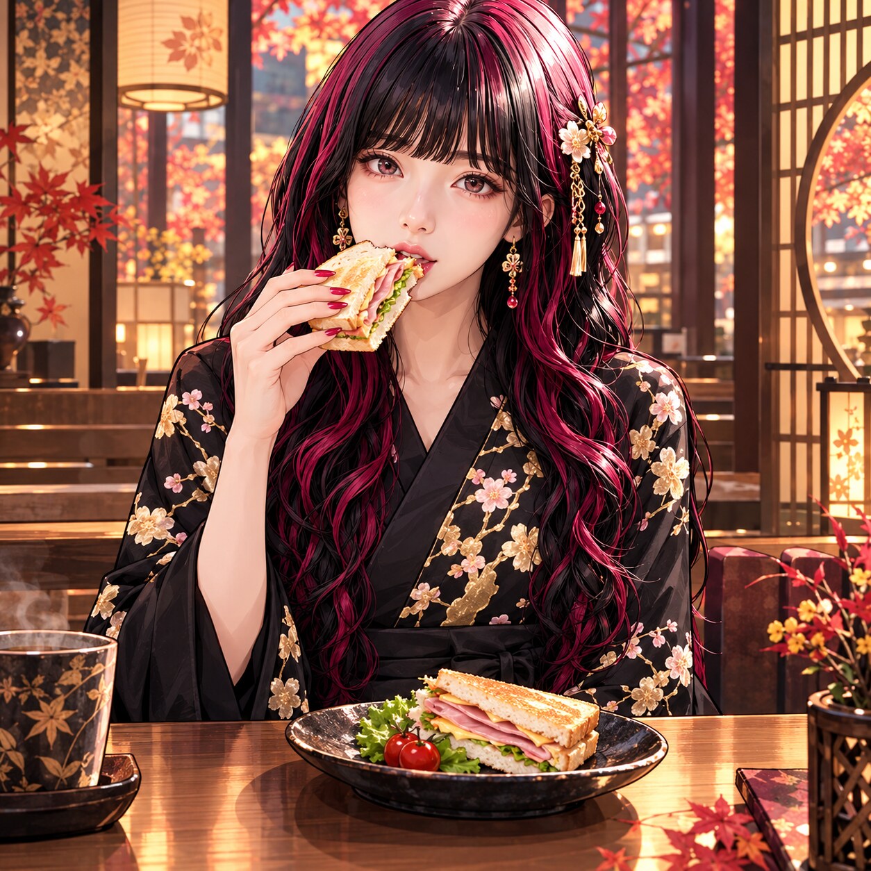 9/15 ランチ/ハムサンド（いろはちゃん） | の人気AIイラスト・グラビア