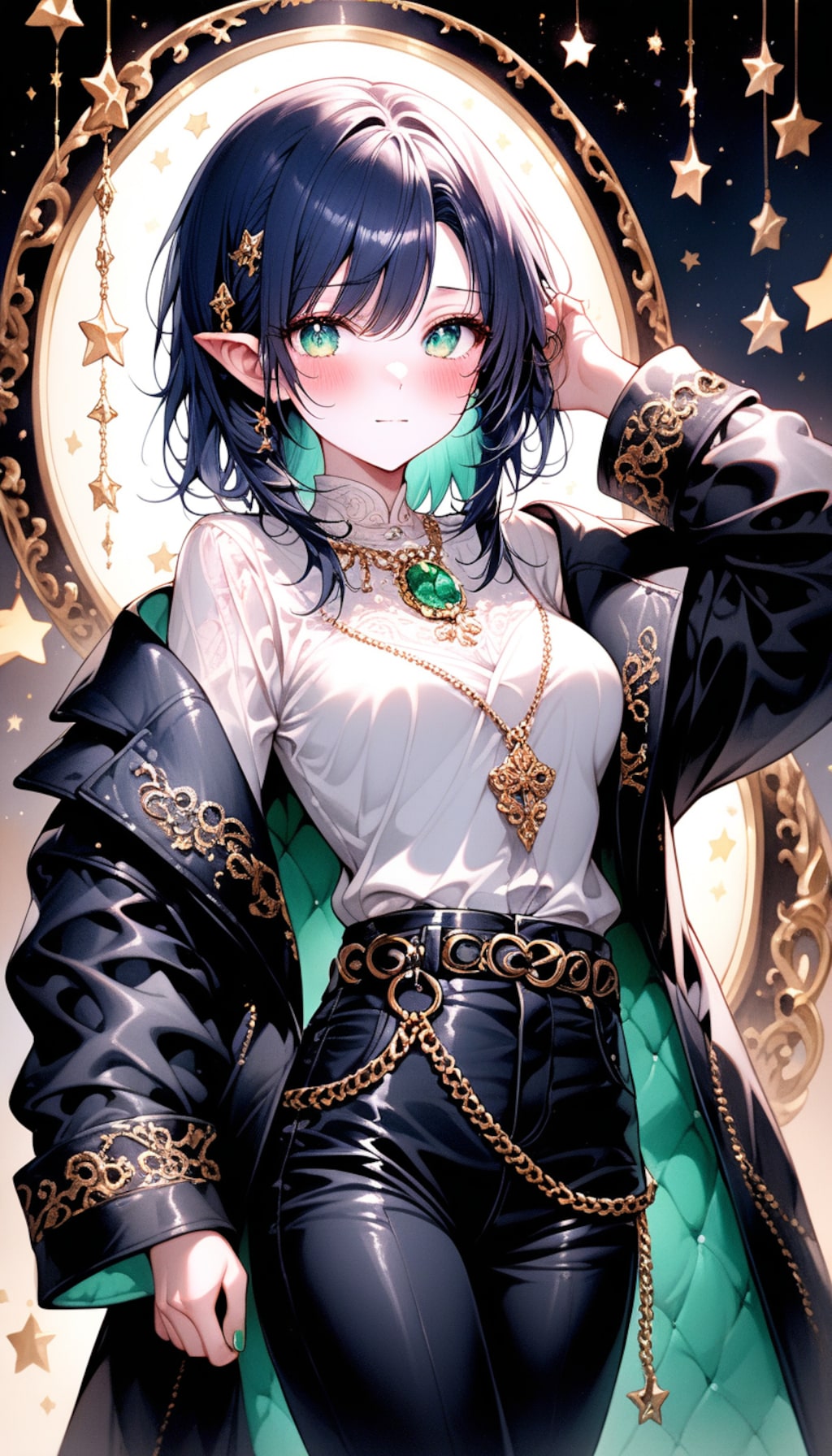 エルフ系美少女のパンツスタイル