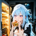 【リクエスト】スーパーメイドさん　夜中のハンバーガー　1 4枚目