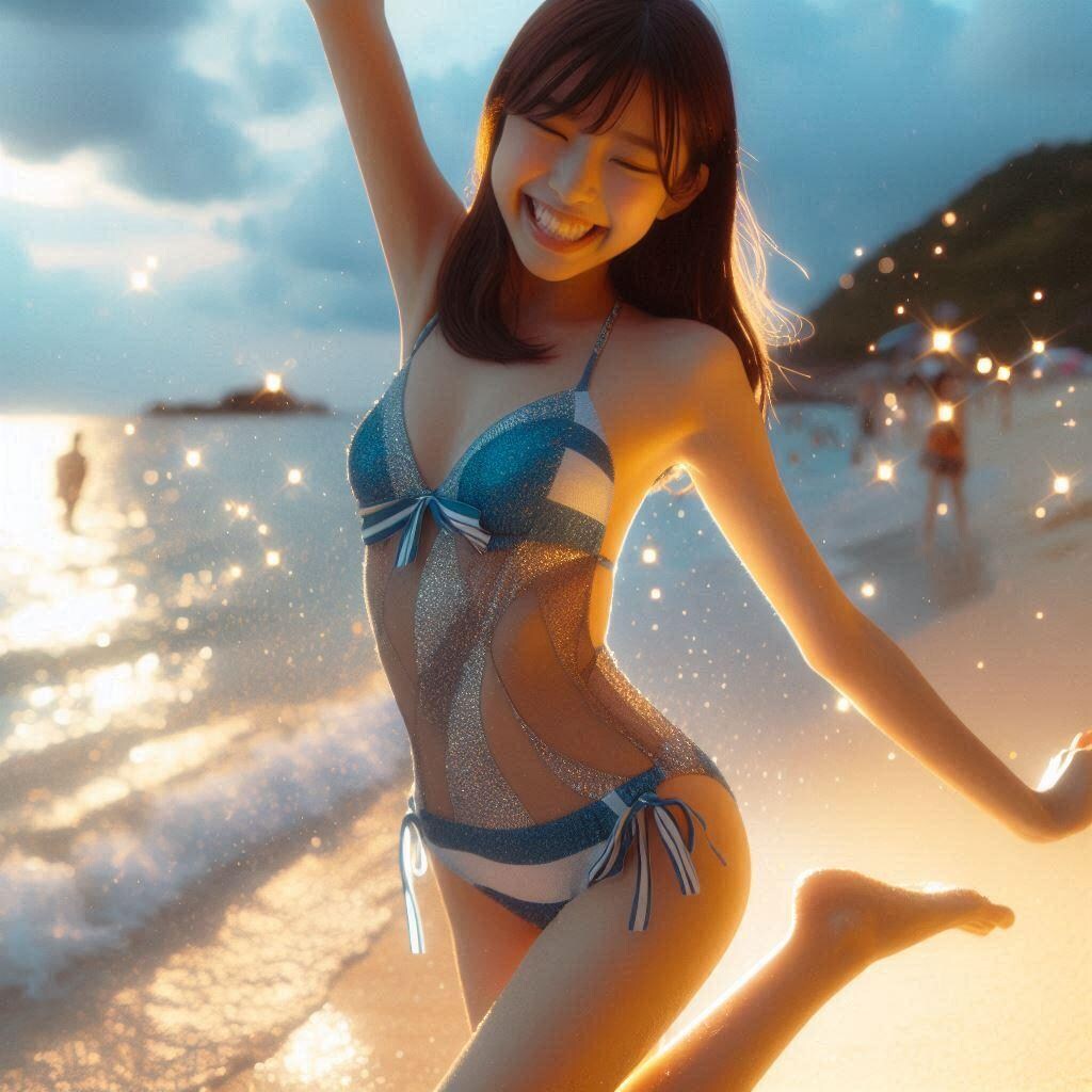 踊るビキニ女子