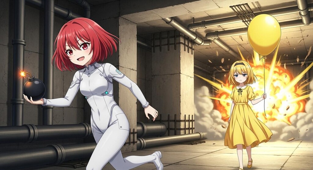 爆弾娘と 風船娘