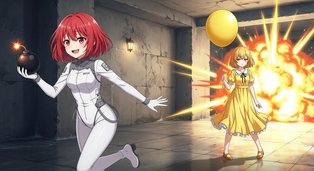 爆弾娘と 風船娘