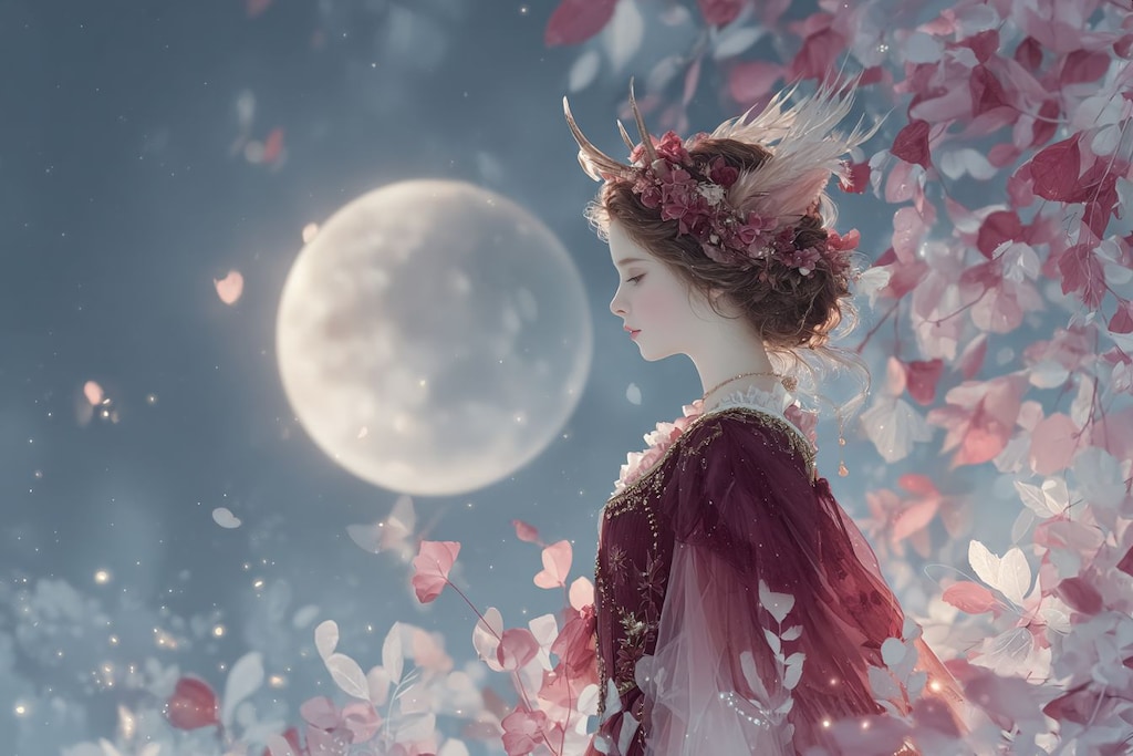 月のような顔(かんばせ)の