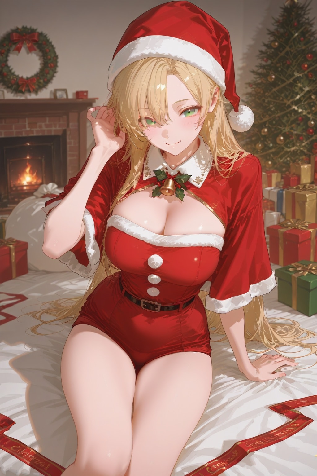 サンタコスの美少女 | の人気AIイラスト・グラビア