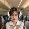 飛行機で出会った美女 3枚目