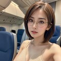 飛行機で出会った美女 5枚目