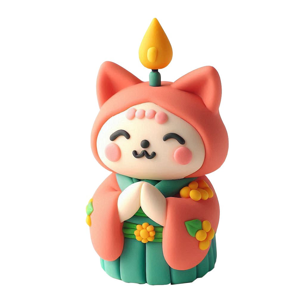 猫の雛人形・２