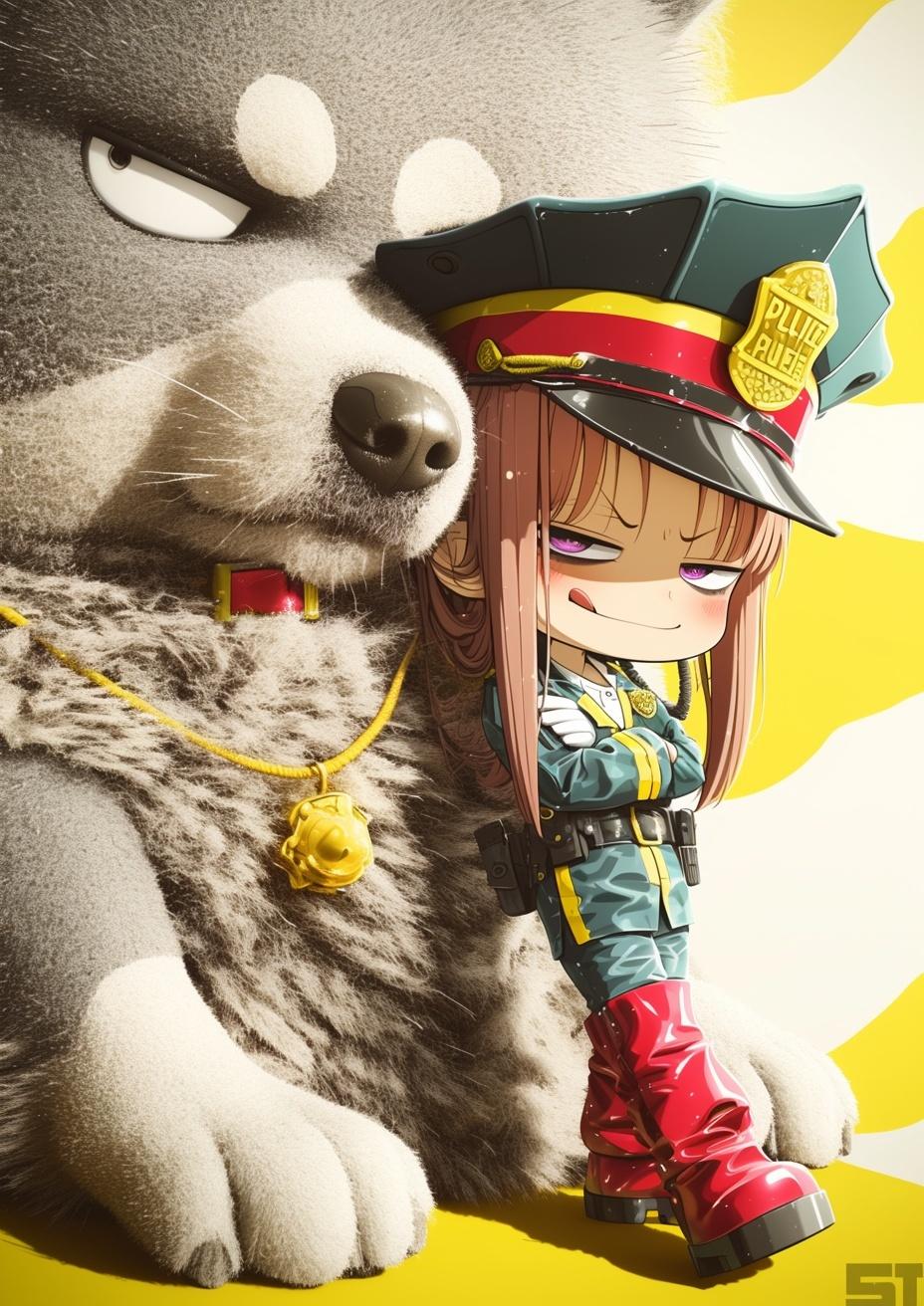 婦警と警察犬 | の人気AIイラスト・グラビア