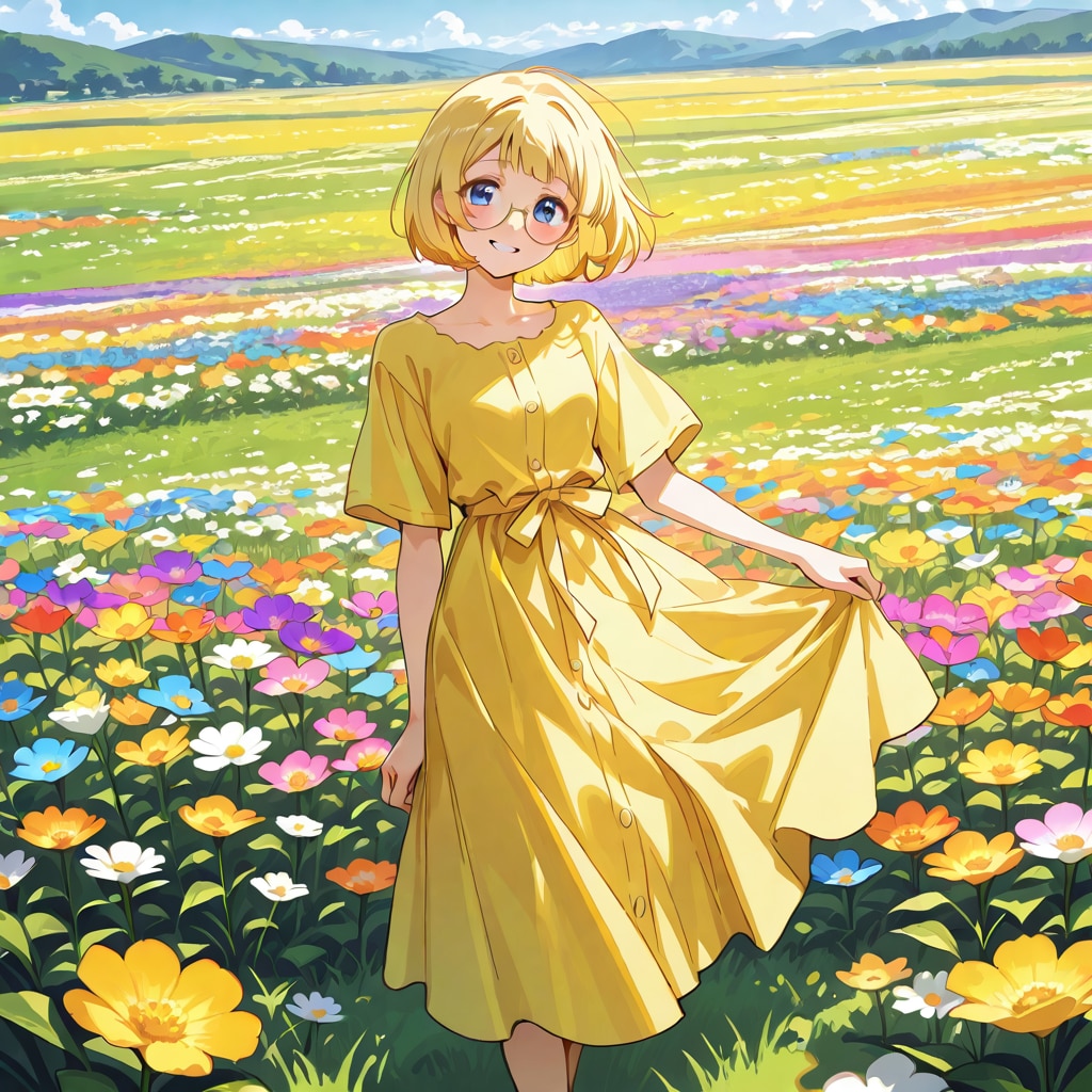 色とりどりの花畑 | の人気AIイラスト・グラビア