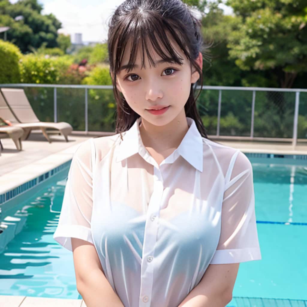 濡れ透けJK