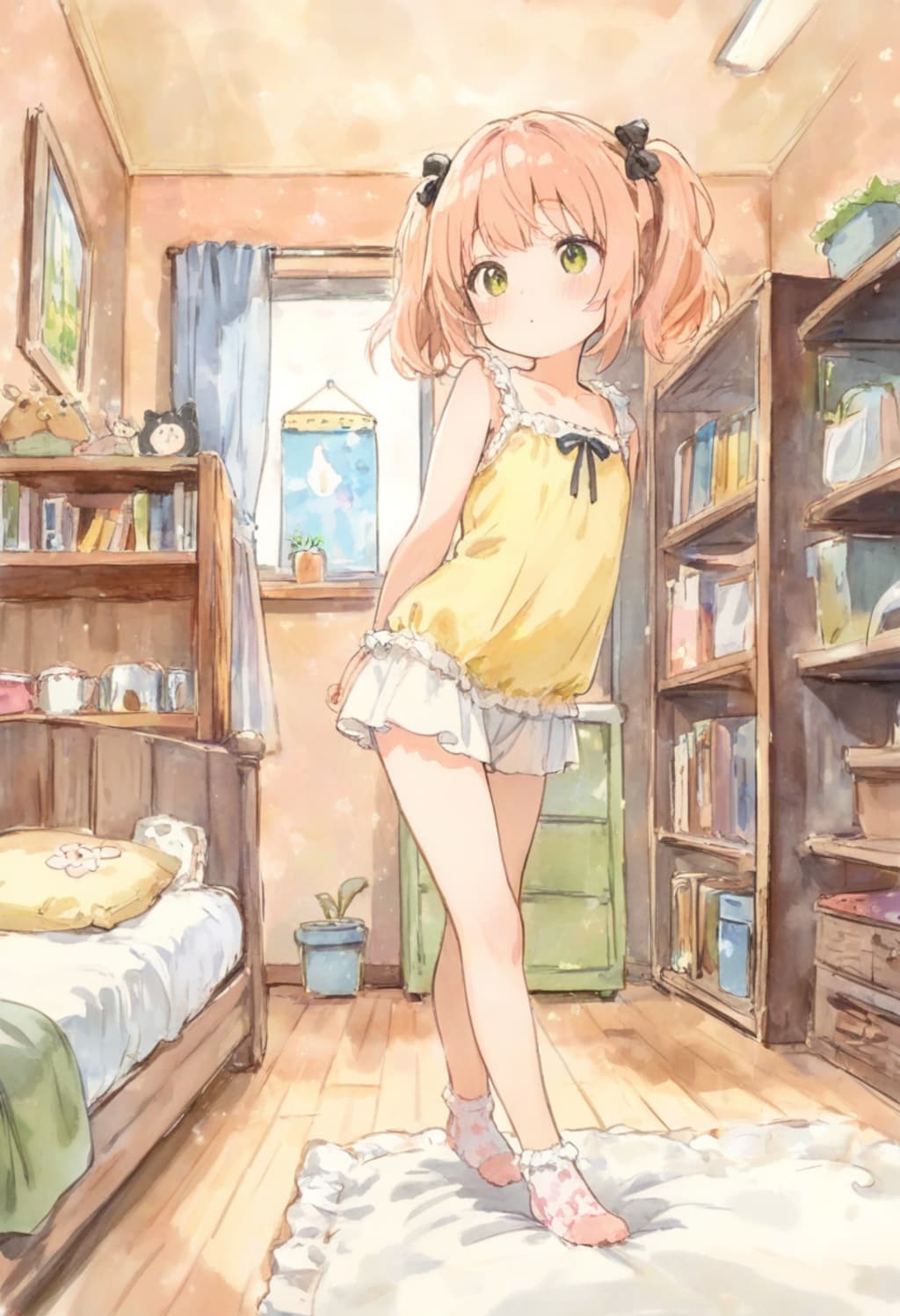 少女の部屋(水彩タッチ)(72)