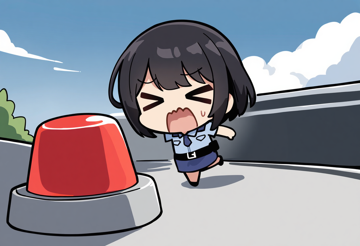 あ～ついにパトランプちゃんのパトランプが意思を持ち始めたのです！ 行っちゃダメなのです！パトランプちゃんの頭の上に乗っておくのです！