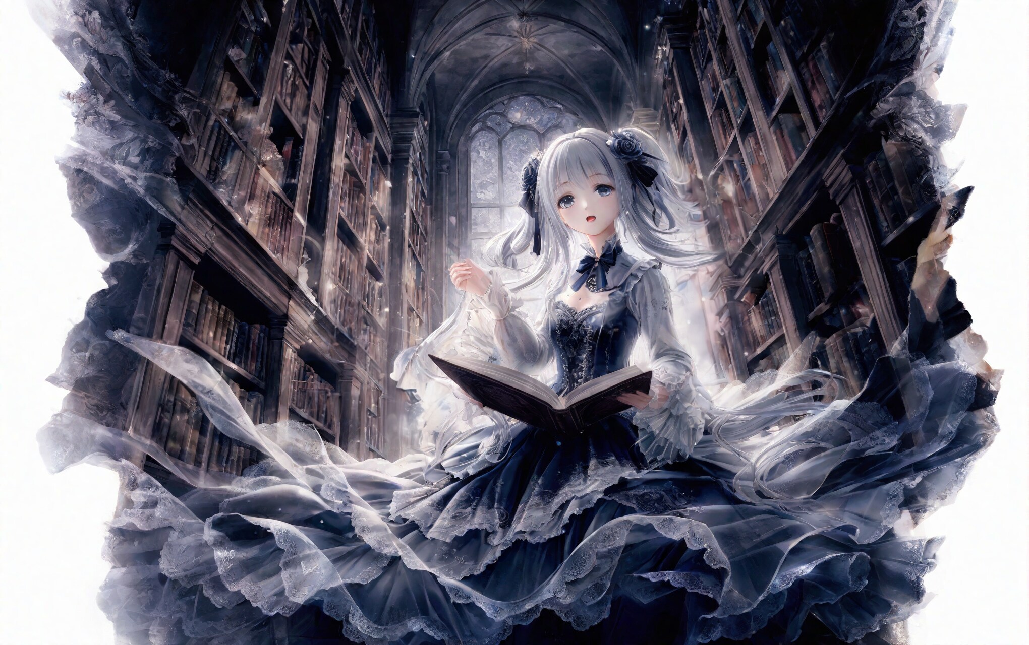 青と白の司書