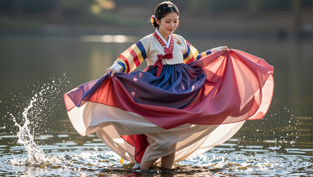 水辺の韓服