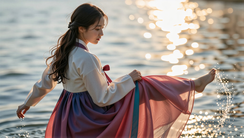 水辺の韓服