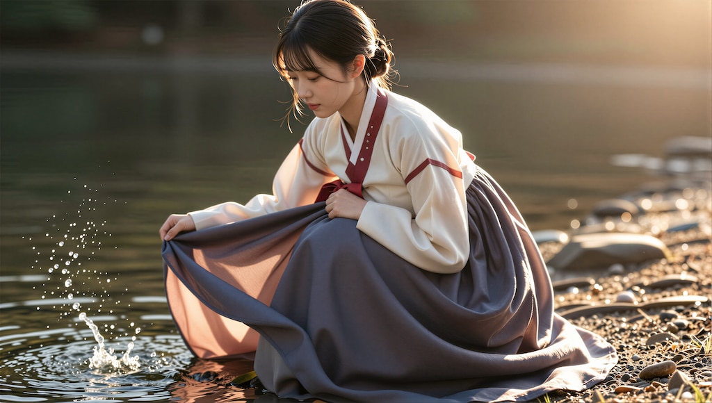 水辺の韓服