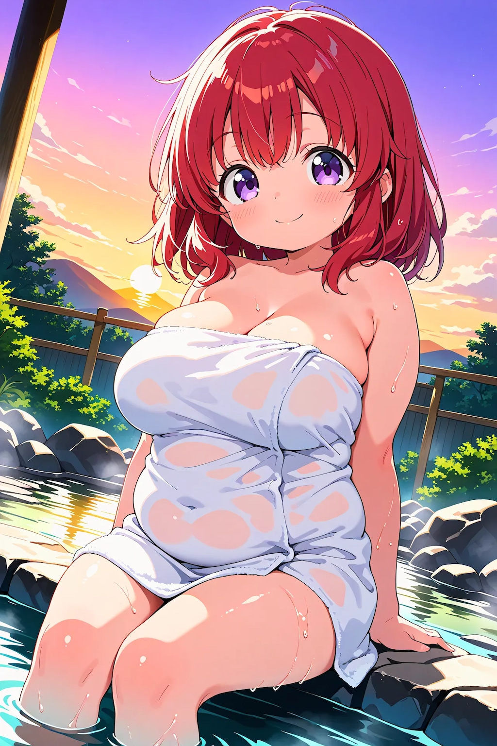 めぐみちゃんと露天風呂
