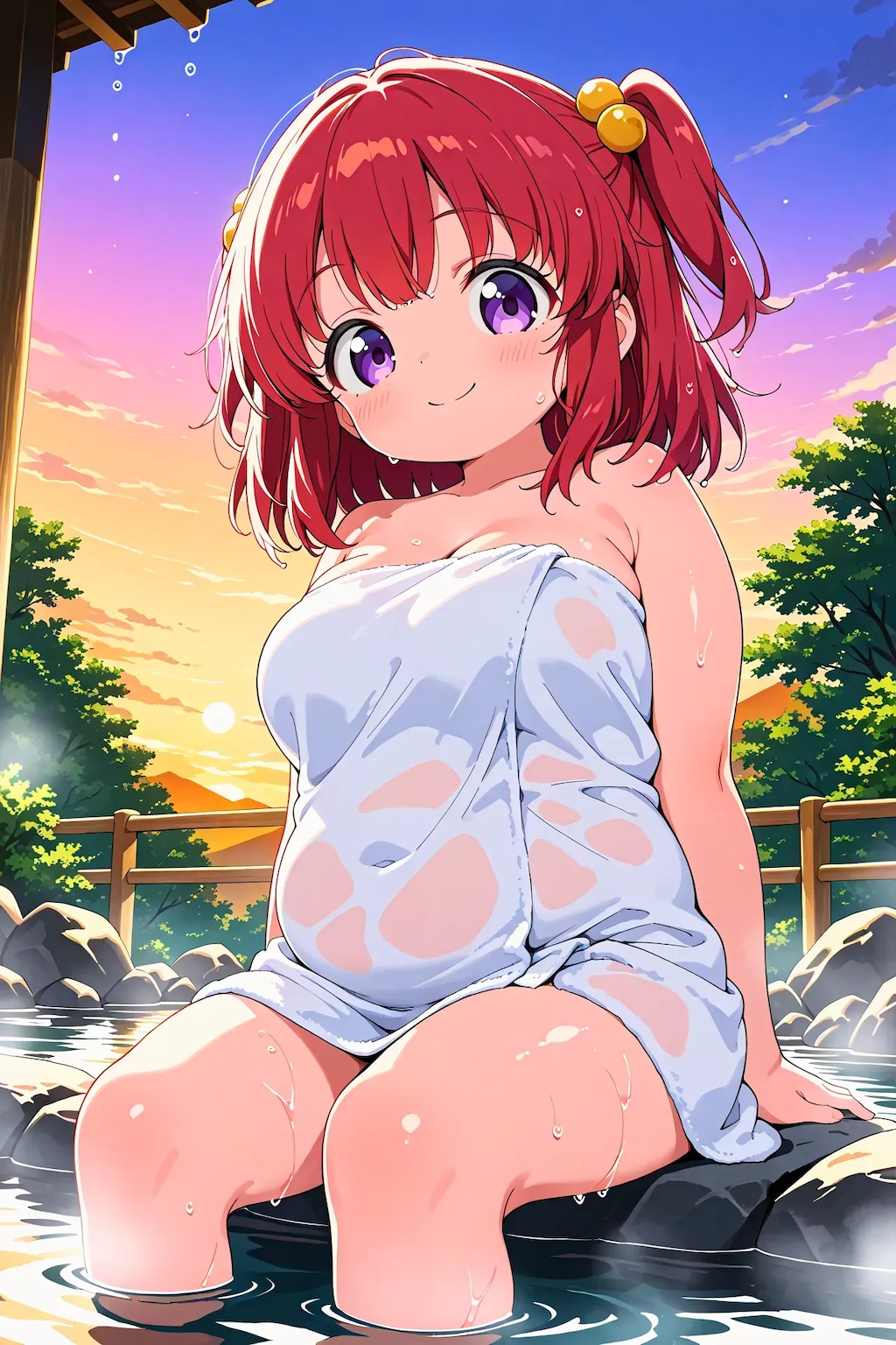 めぐみちゃんと露天風呂