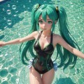 ViVidAIさんの考える、初音ミクの水着姿 3枚目