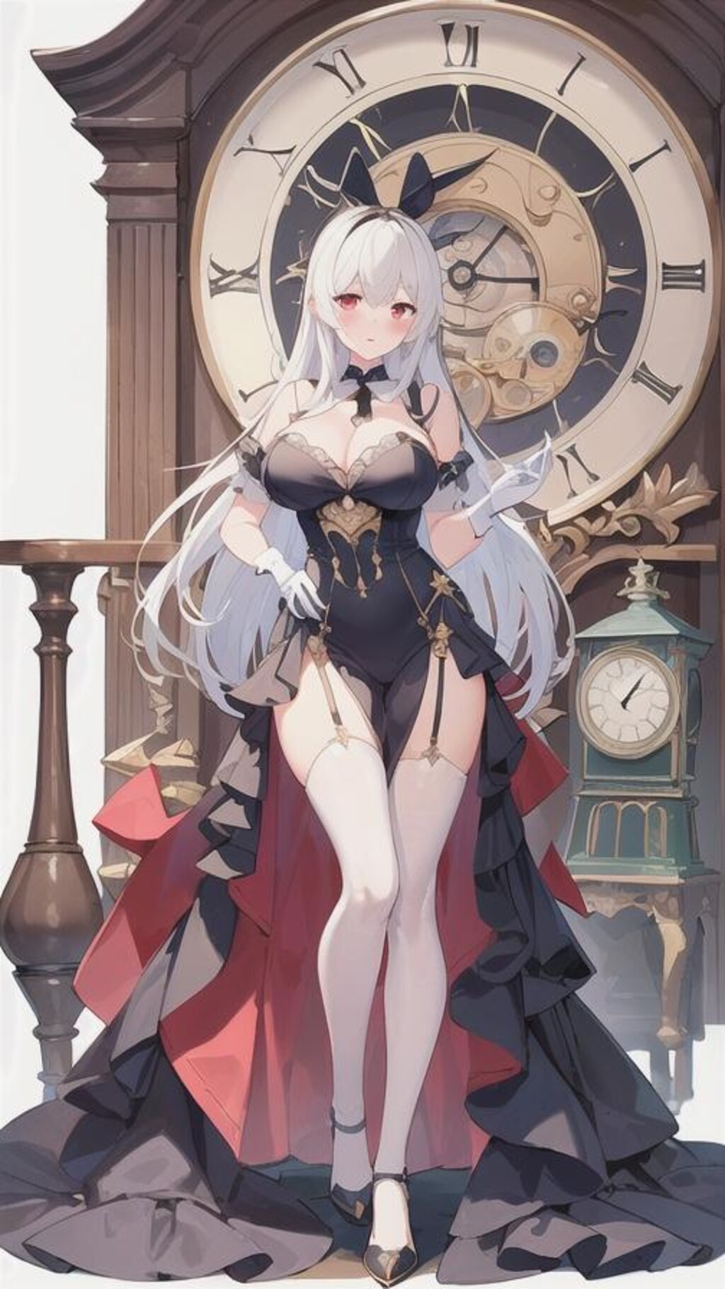 時計とバニーさん