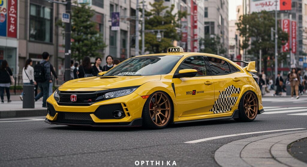 シビックタイプRイエロータクシー