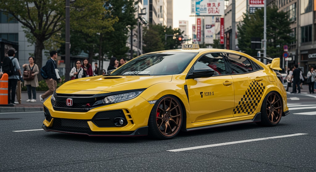 シビックタイプRイエロータクシー