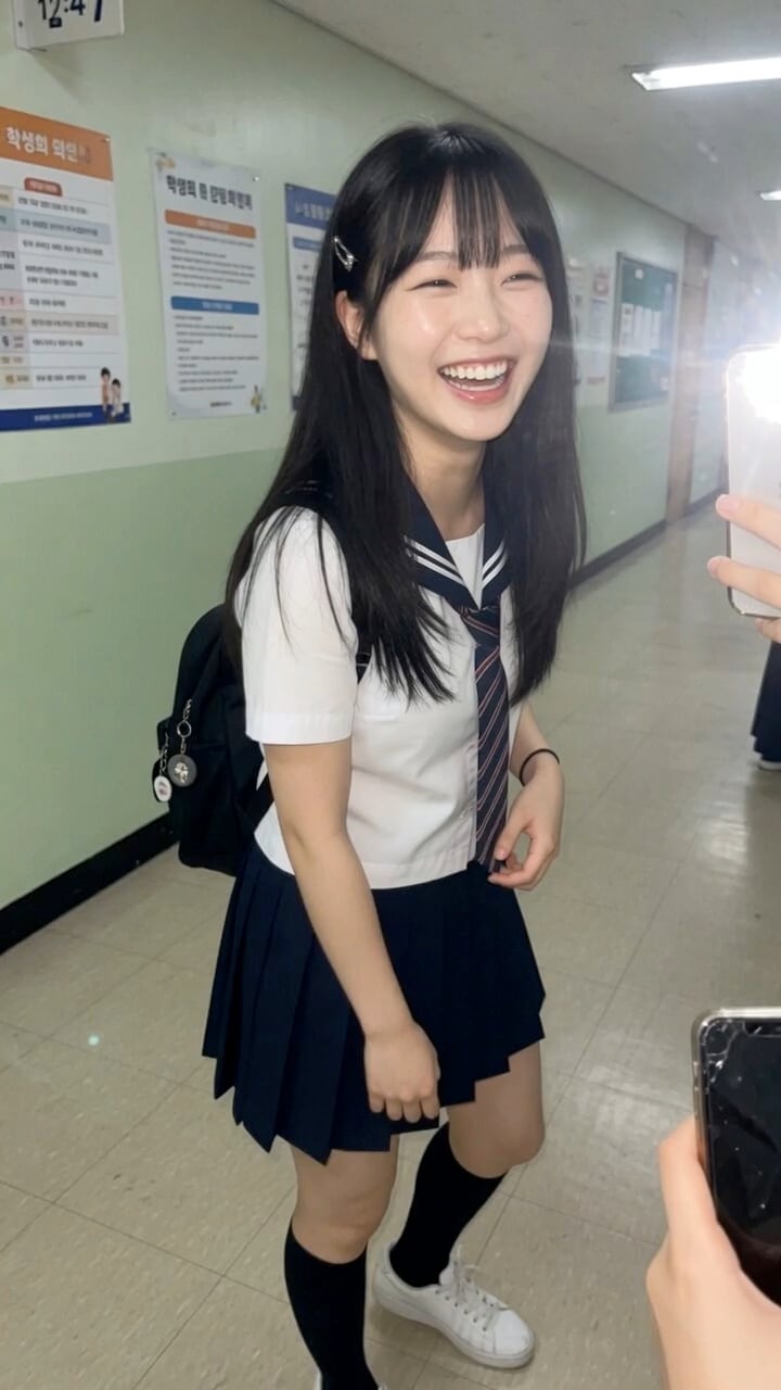 おねだりするとパンツ見せてくれる韓国JKちゃん
