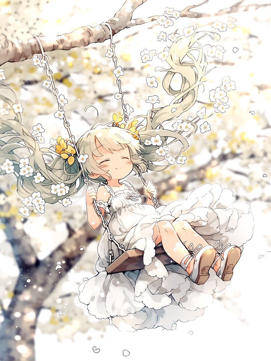 桜ブランコ | の人気AIイラスト・グラビア