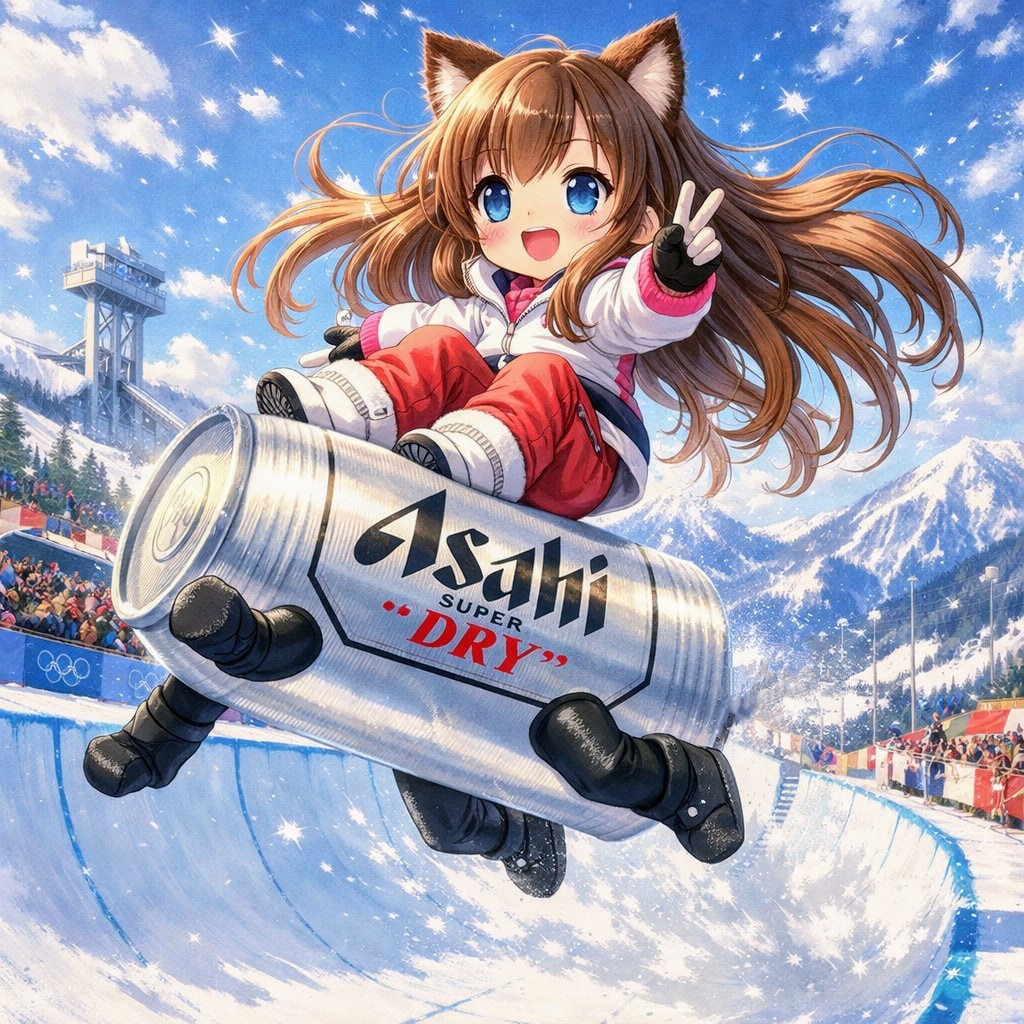 ハーフパイプを滑る小さな女の子 | の人気AIイラスト・グラビア