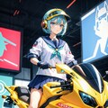 モーターバイク通学な、お姉やん 2枚目