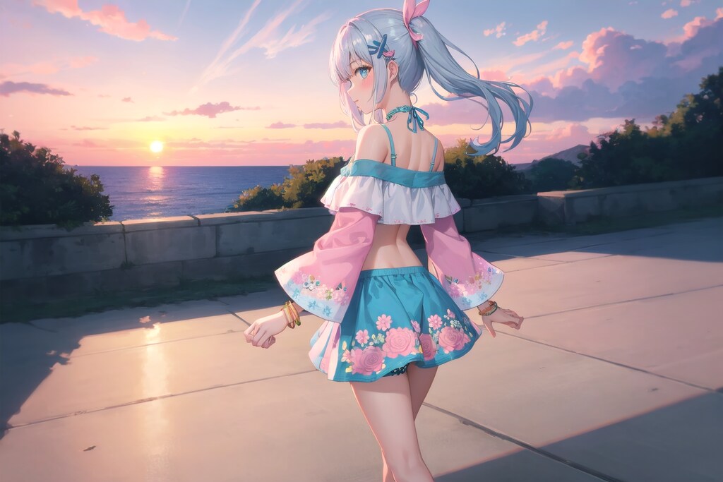 夕日の構図が美しい??