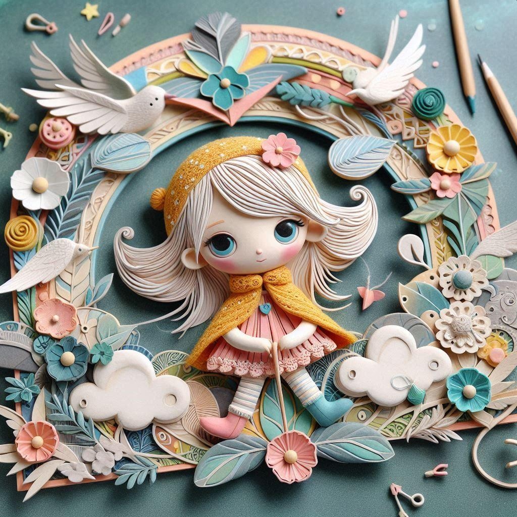 紙粘土の女の子