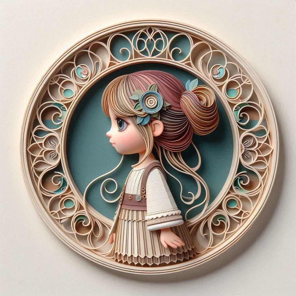 紙粘土の女の子