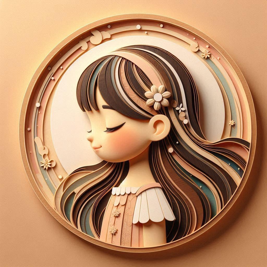 紙粘土の女の子