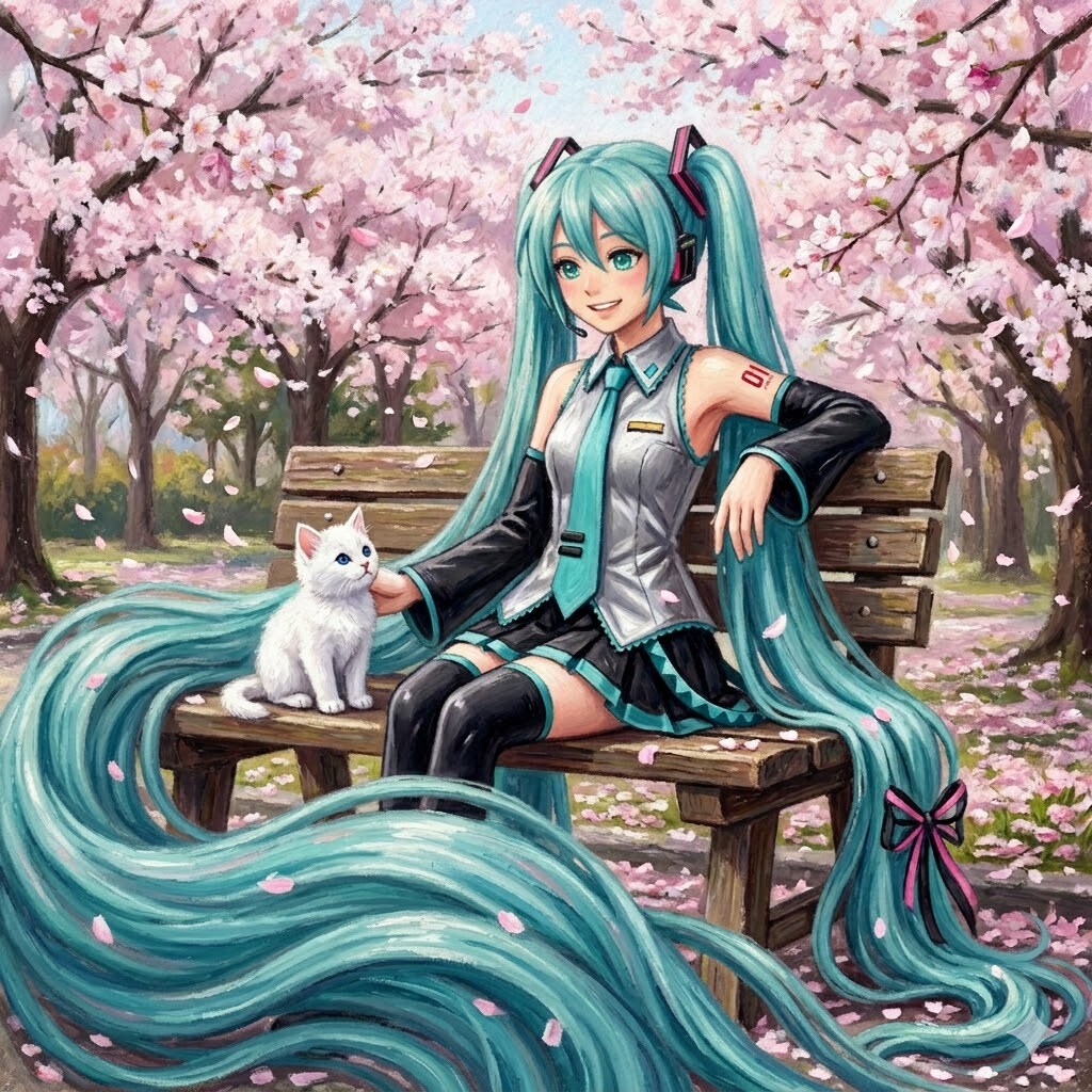 オイルパステル 初音ミク