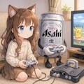NINTENDO 64で遊ぶ小さな女の子 5枚目