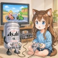 NINTENDO 64で遊ぶ小さな女の子 6枚目
