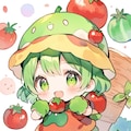 八百屋のマスコットの緑髪ちゃん 2枚目