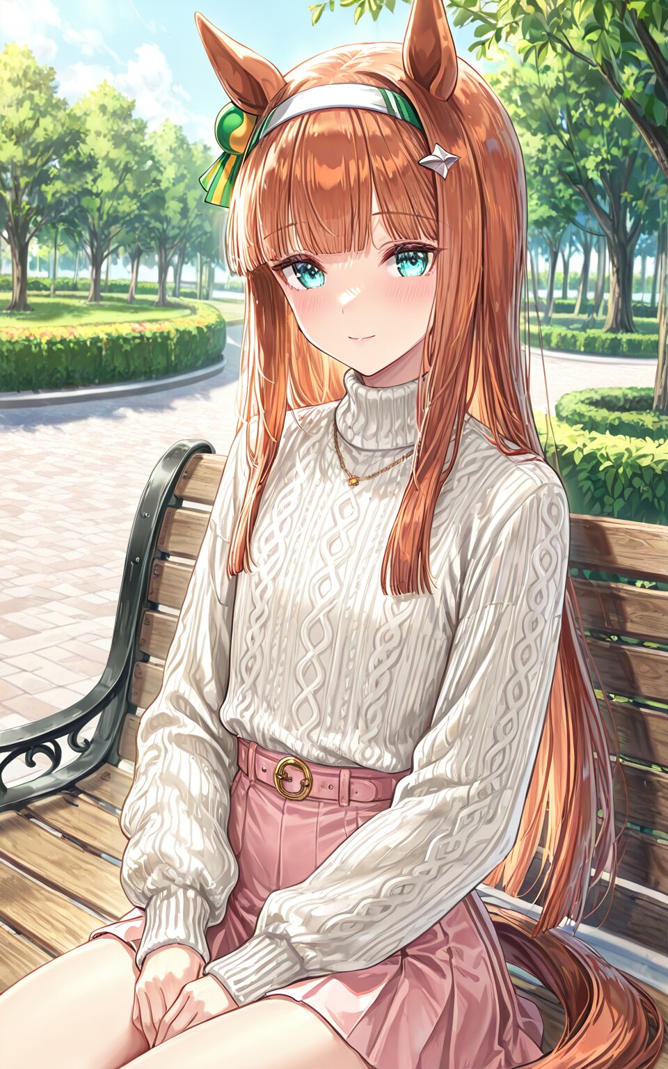 スズカと公園で一休み | の人気AIイラスト・グラビア