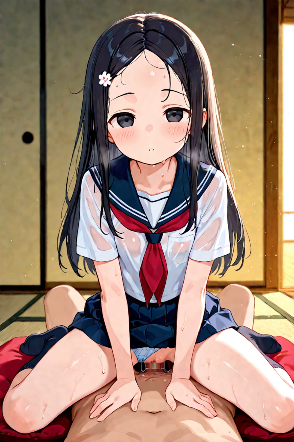 畳で騎乗