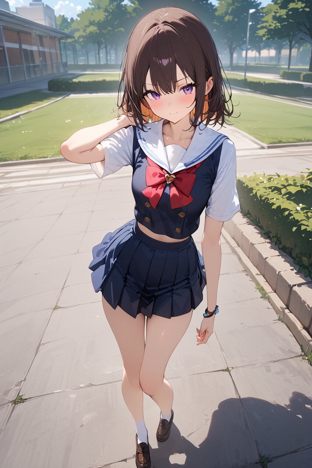 ねえ。制服・・・似合う？　その３ | の人気AIイラスト・グラビア