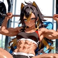 (誰得？)tanline×muscle×ディシア 3枚目