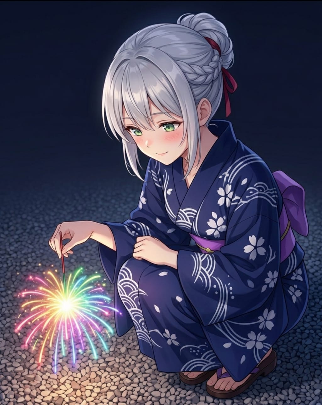 浴衣花火