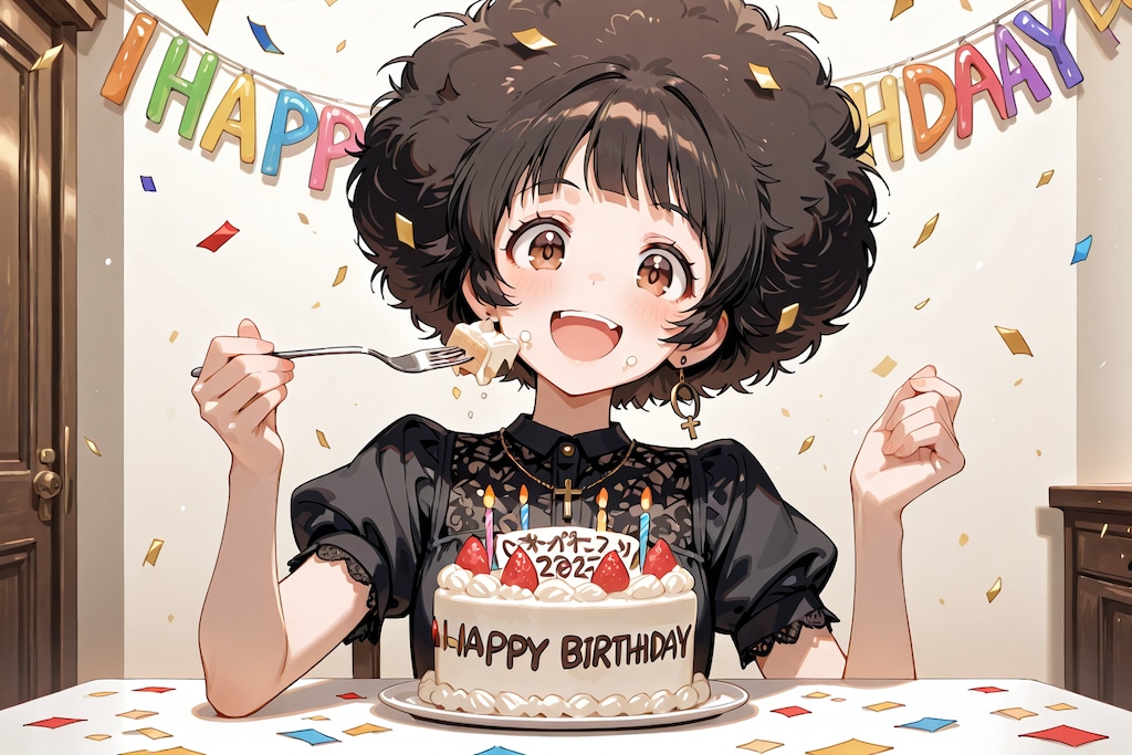 アフワさんも眼鏡三つ編み　～誕生日おめでとうございます～
