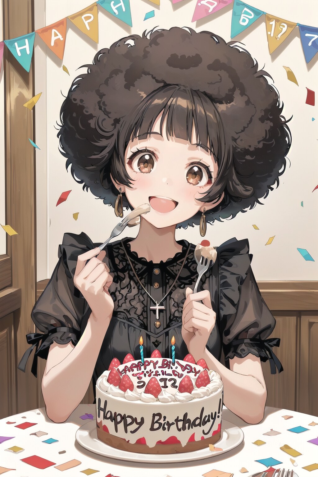 アフワさんも眼鏡三つ編み　～誕生日おめでとうございます～