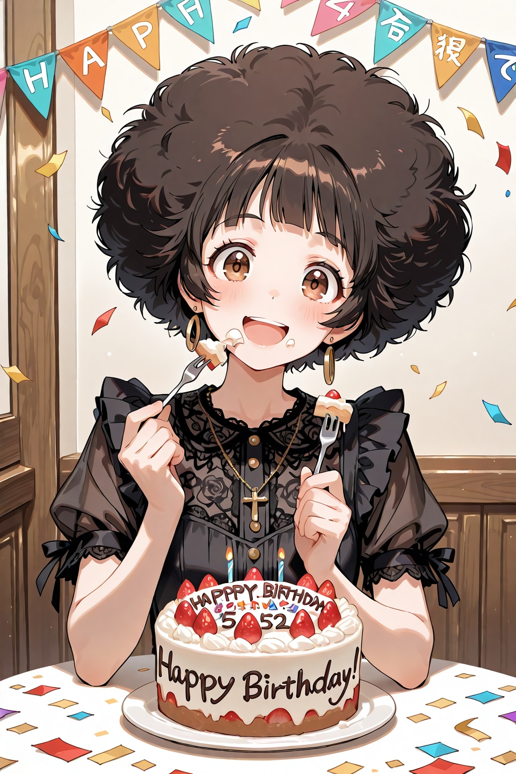 アフワさんも眼鏡三つ編み　～誕生日おめでとうございます～
