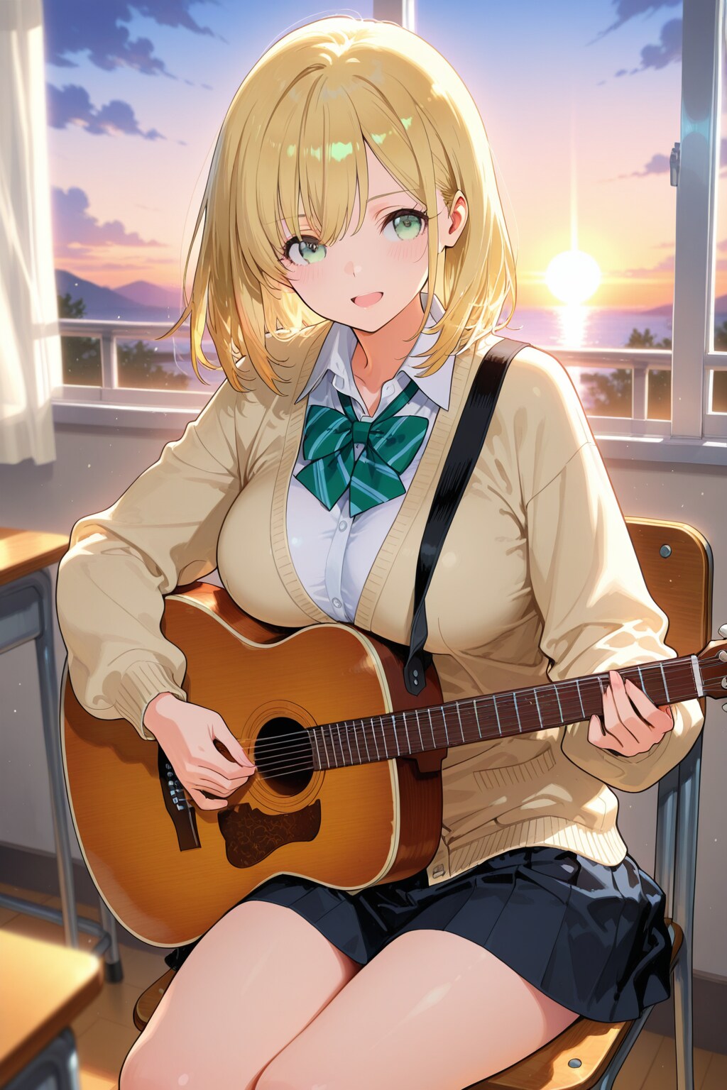 Best Friendを弾き語りする沙也さん