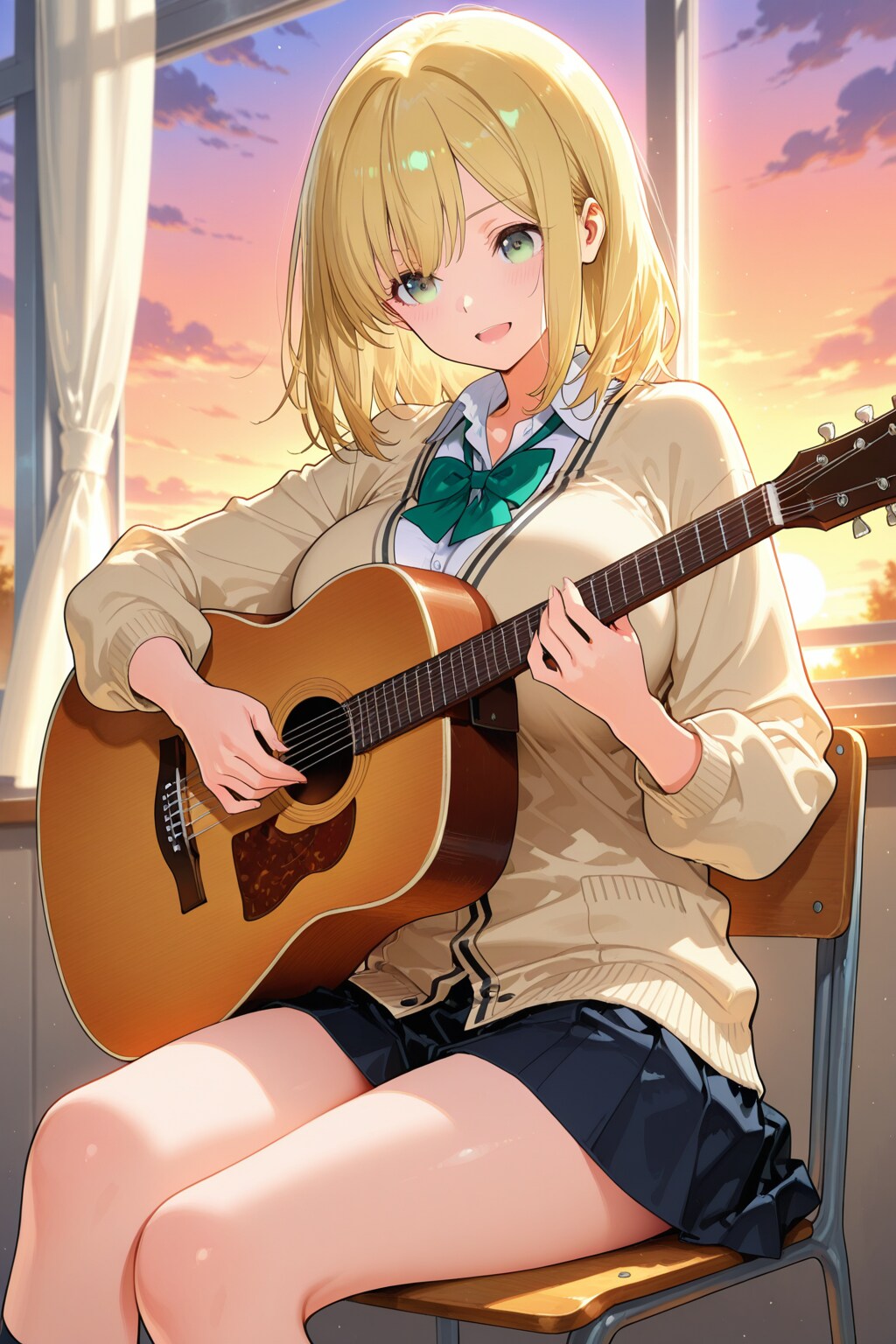 Best Friendを弾き語りする沙也さん
