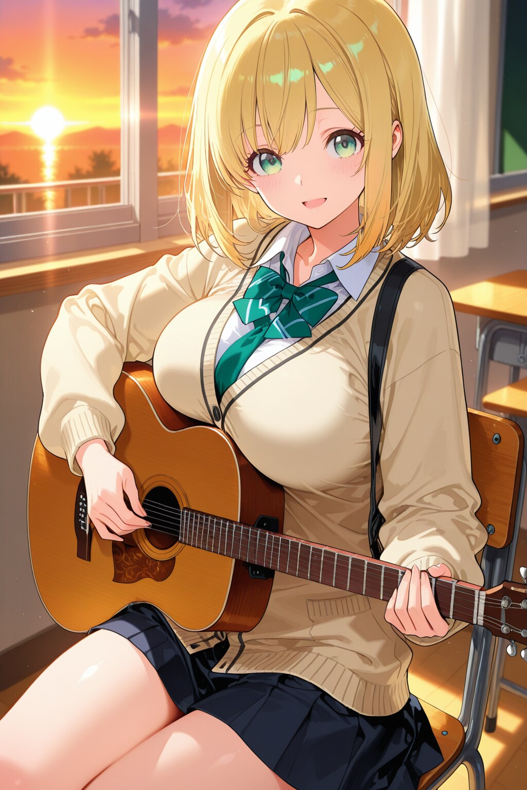 Best Friendを弾き語りする沙也さん