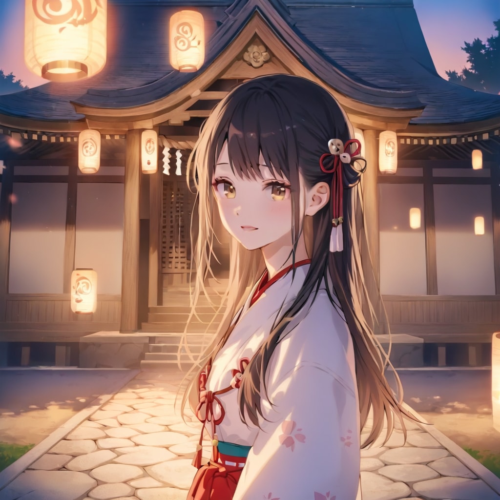 参道のぼんぼり